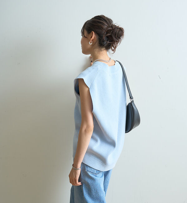 Rouge vif「モールニット片畔ベスト」|ベスト・ジレ|