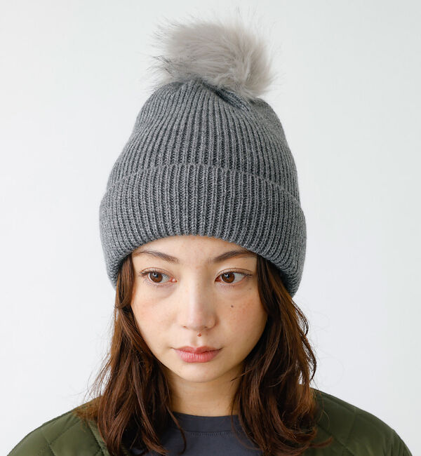 Rouge vif「【RUBEN】ボンボン付きニット帽 / ワッチキャップ / RUS-8237」|その他|グレー