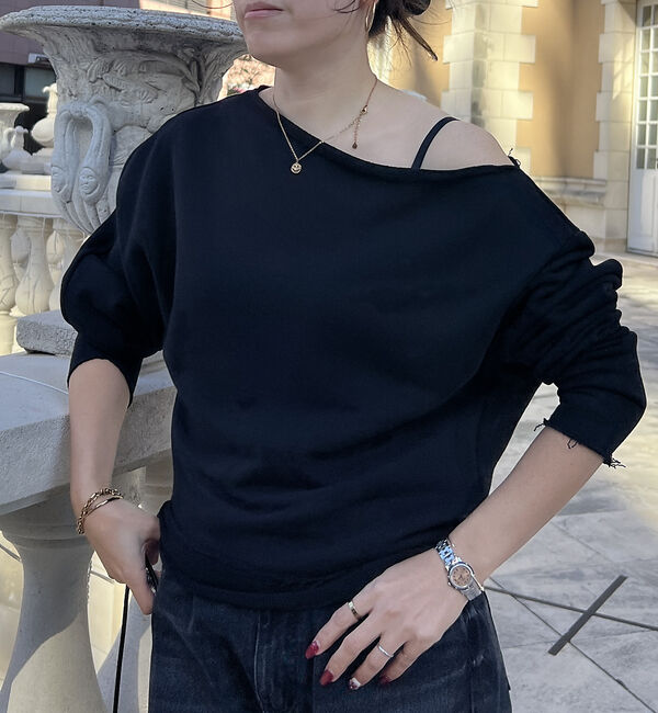 Rouge vif「オフショルスウェットプルオーバー」|スウェット・ジャージ|