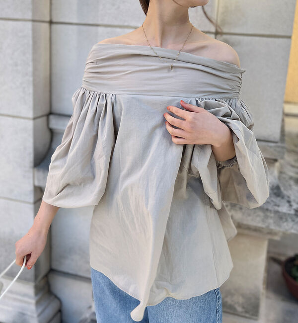 Rouge vif「コットンオフショルボリュームブラウス」|シャツ・ブラウス|