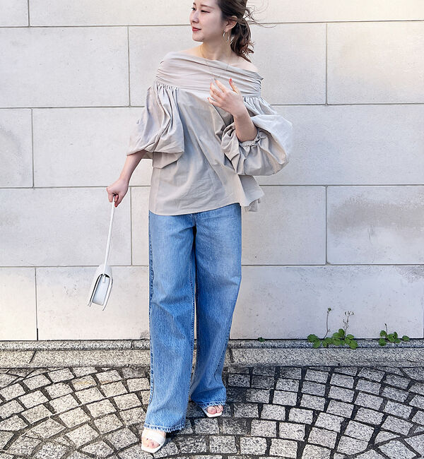 Rouge vif「コットンオフショルボリュームブラウス」|シャツ・ブラウス|