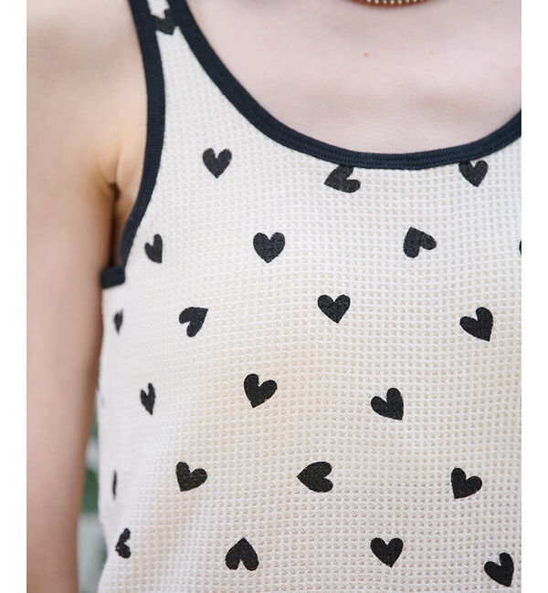 Rouge vif「【JEMORGAN/ジェーイーモーガン】カップ付クレリックタンクハート柄/カップ」|キャミソール|