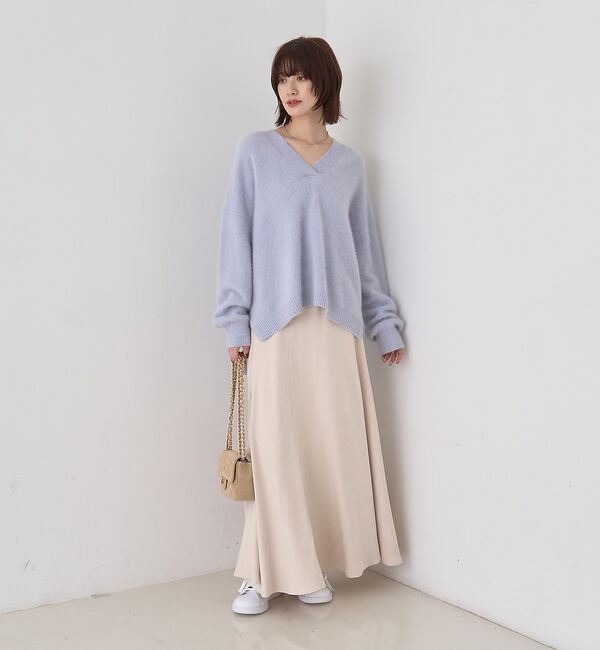 Rouge vif「フォックスウールVネックスリットニットプルオーバー」|ニット・セーター|