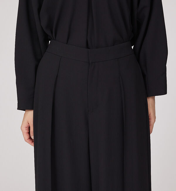 qualite「【セットアップ対応】アセテートジョーゼットタックパンツ」|その他|