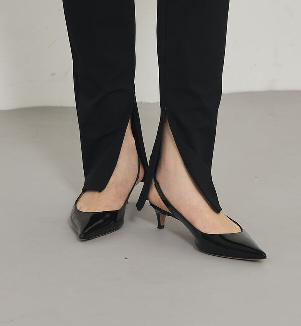 qualite「ご好評につきブラック再入荷！【細見えパンツ】トリコットスリムパンツ」|その他|