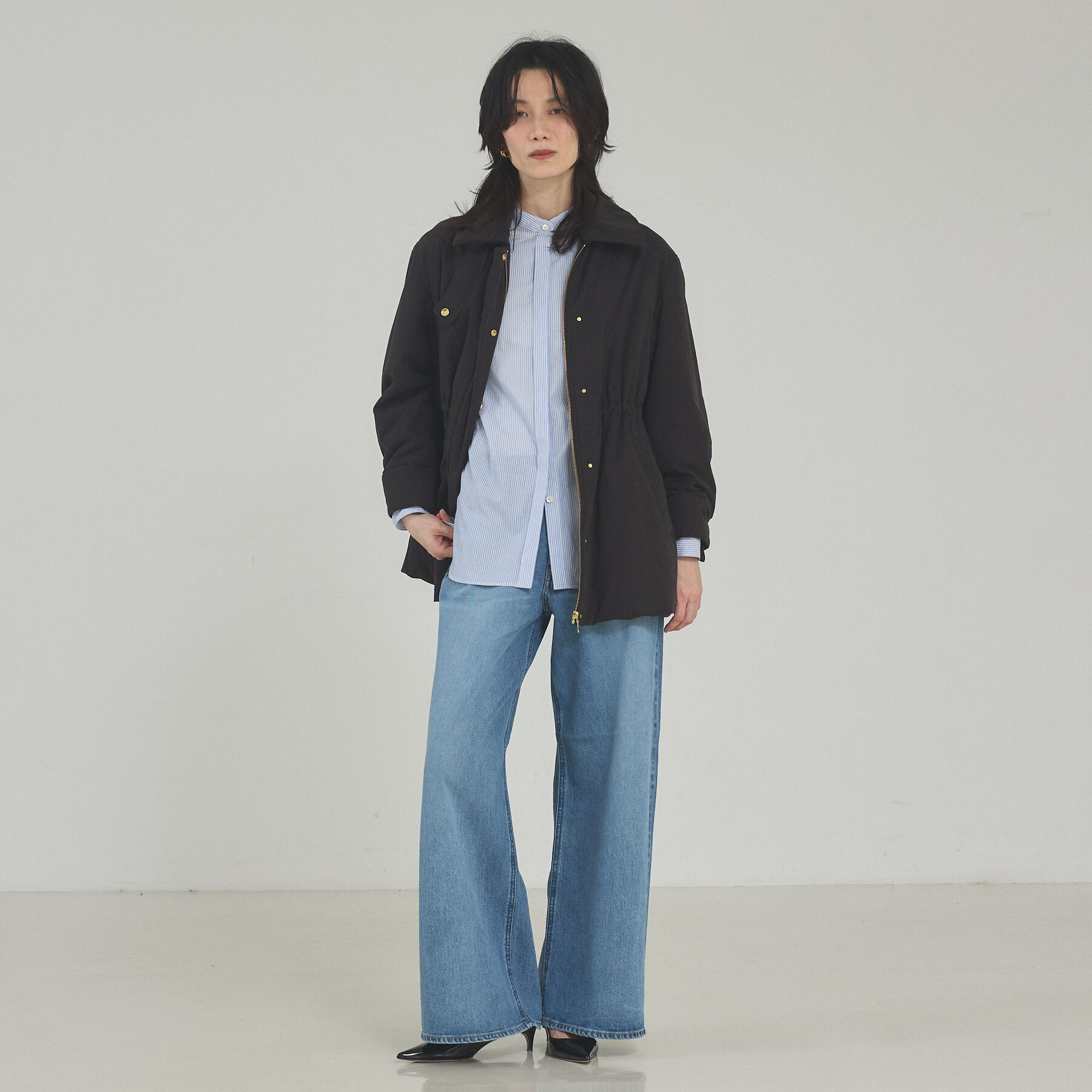 qualite「【軽やかでほどよい暖かさ】ピーチパデッドブルゾン」|ブルゾン・スタジャン|