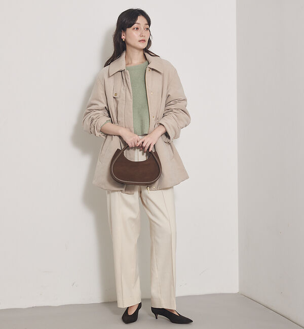 qualite「【軽やかでほどよい暖かさ】ピーチパデッドブルゾン」|ブルゾン・スタジャン|