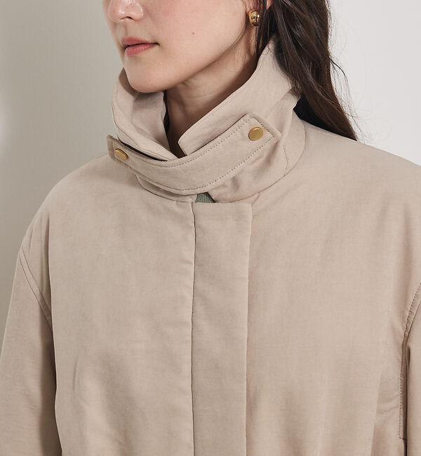 qualite「【軽やかでほどよい暖かさ】ピーチパデッドブルゾン」|ブルゾン・スタジャン|