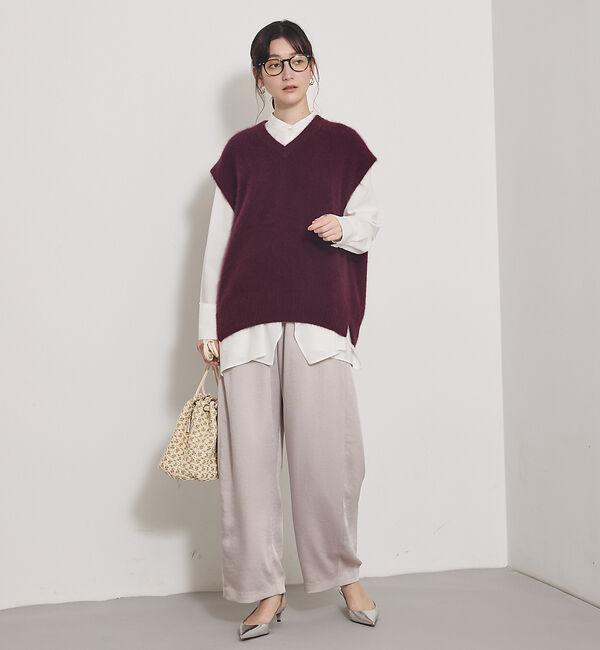 qualite「【重ね着を格上げ】フォックスウールジレ」|ベスト・ジレ|