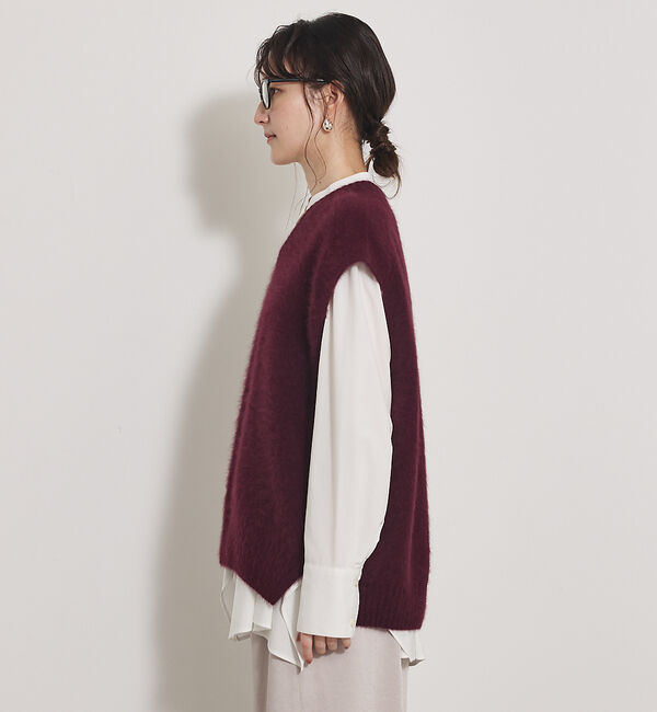 qualite「【重ね着を格上げ】フォックスウールジレ」|ベスト・ジレ|