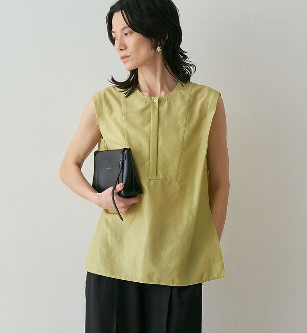 qualite「シルキーローンブラウス【予約】」|シャツ・ブラウス|ライム