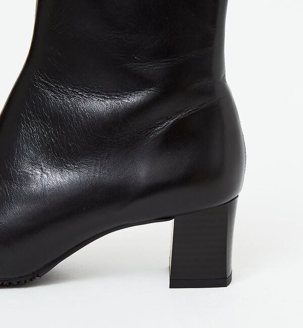 AU BANNISTER「【最高ブーツ/ 5.5cmヒール】スクエアトゥブーツ」|ショートブーツ|