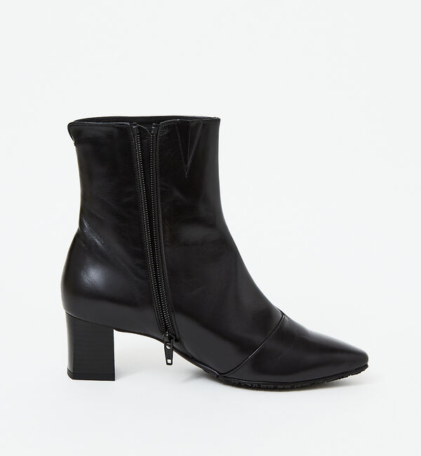 AU BANNISTER「【最高ブーツ/ 5.5cmヒール】スクエアトゥブーツ」|ショートブーツ|