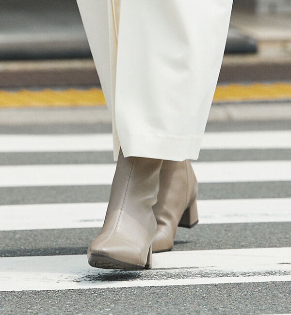 AU BANNISTER「【最高ブーツ/ 5cmヒール】ストレッチショートブーツ」|ショートブーツ|