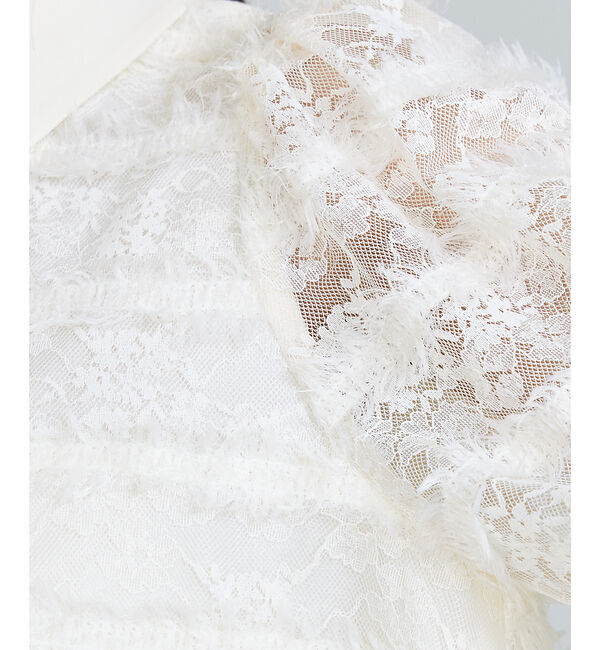 SELFIST「マルチWAYリボン付き フリンジレースブラウス」|シャツ・ブラウス|