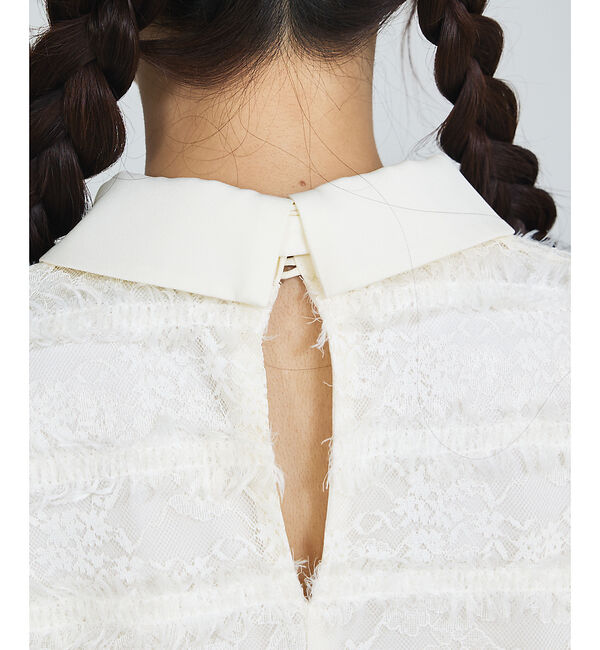 SELFIST「マルチWAYリボン付き フリンジレースブラウス」|シャツ・ブラウス|