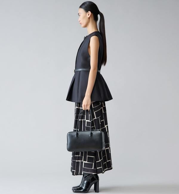 TIARA「ブラッシュマークプリントアシンメトリータックスカート」|スカート|