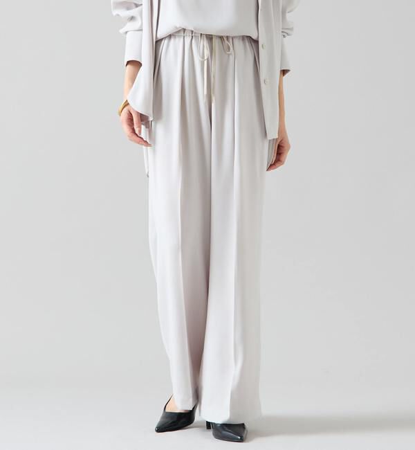 TIARA「バックサテンドロストパンツ（セットアップ可）」|その他|ライトベージュ