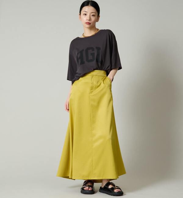 Liesse「サテンフレアスカート」|スカート|