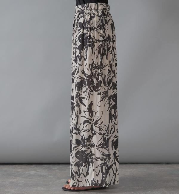 Liesse「フラワープリントギャザーワイドパンツ」|その他|