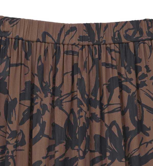 Liesse「フラワープリントギャザーワイドパンツ」|その他|