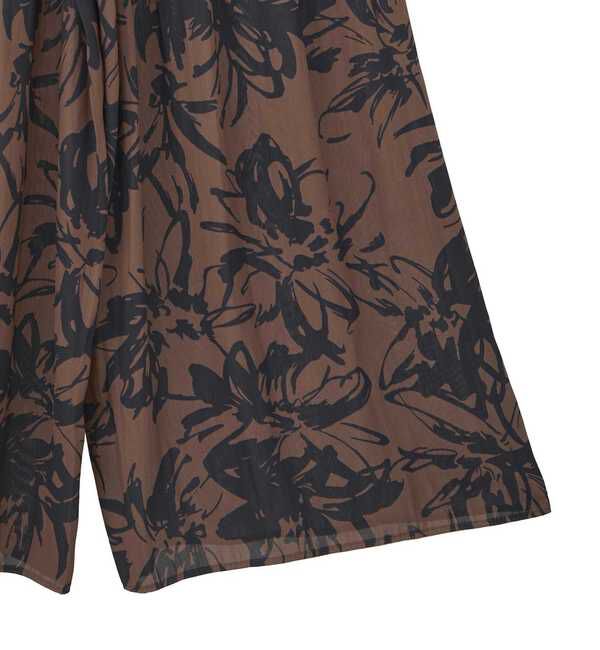 Liesse「フラワープリントギャザーワイドパンツ」|その他|