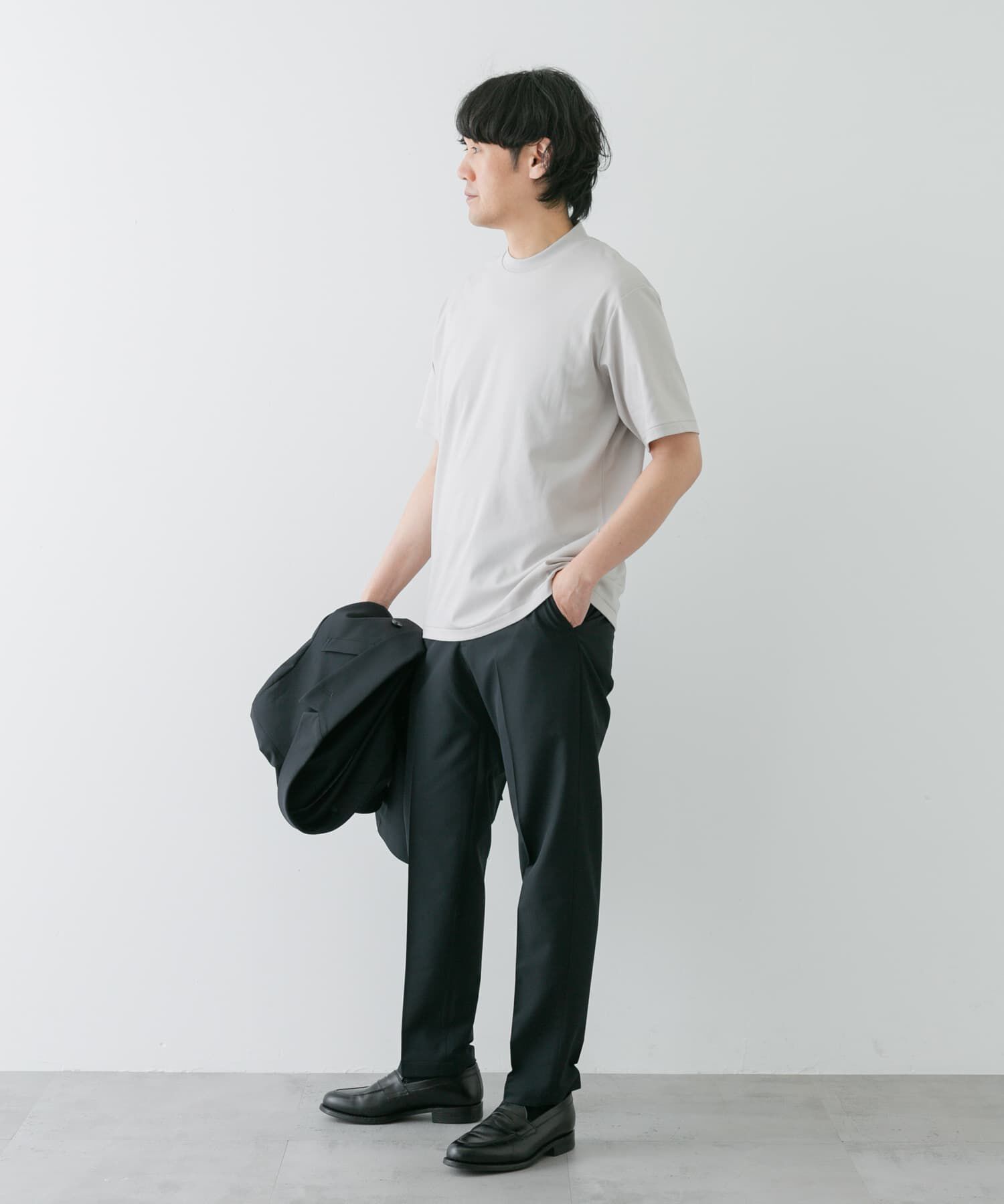 URBAN RESEARCH DOORS「『抗菌/防臭』LIFE STYLE TAILOR　シルケットポンチストレッチTシャツ」|シャツ・ブラウス|