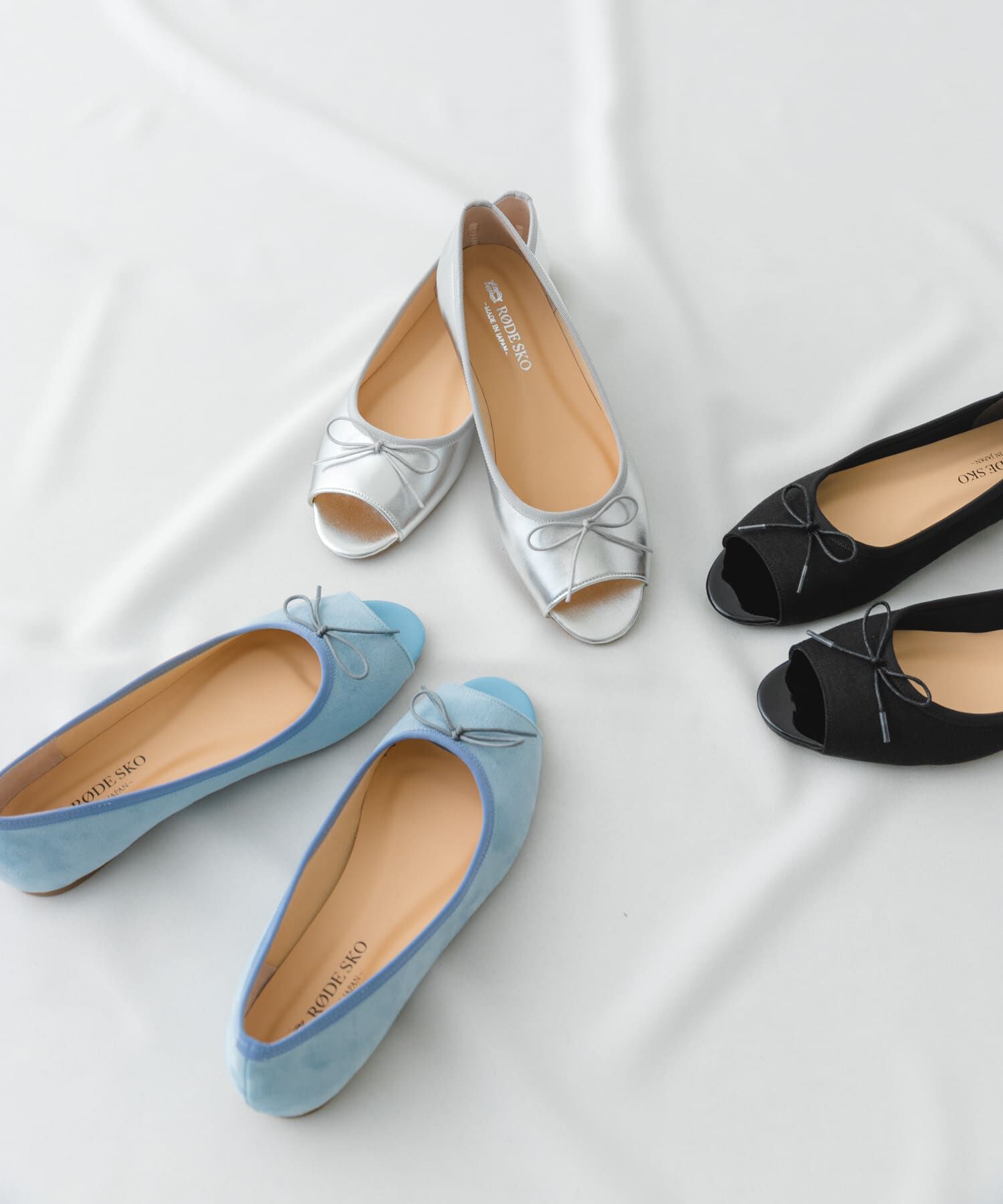 RODE SKO「『MADE IN JAPAN』オープントゥリボンパンプス」|パンプス|