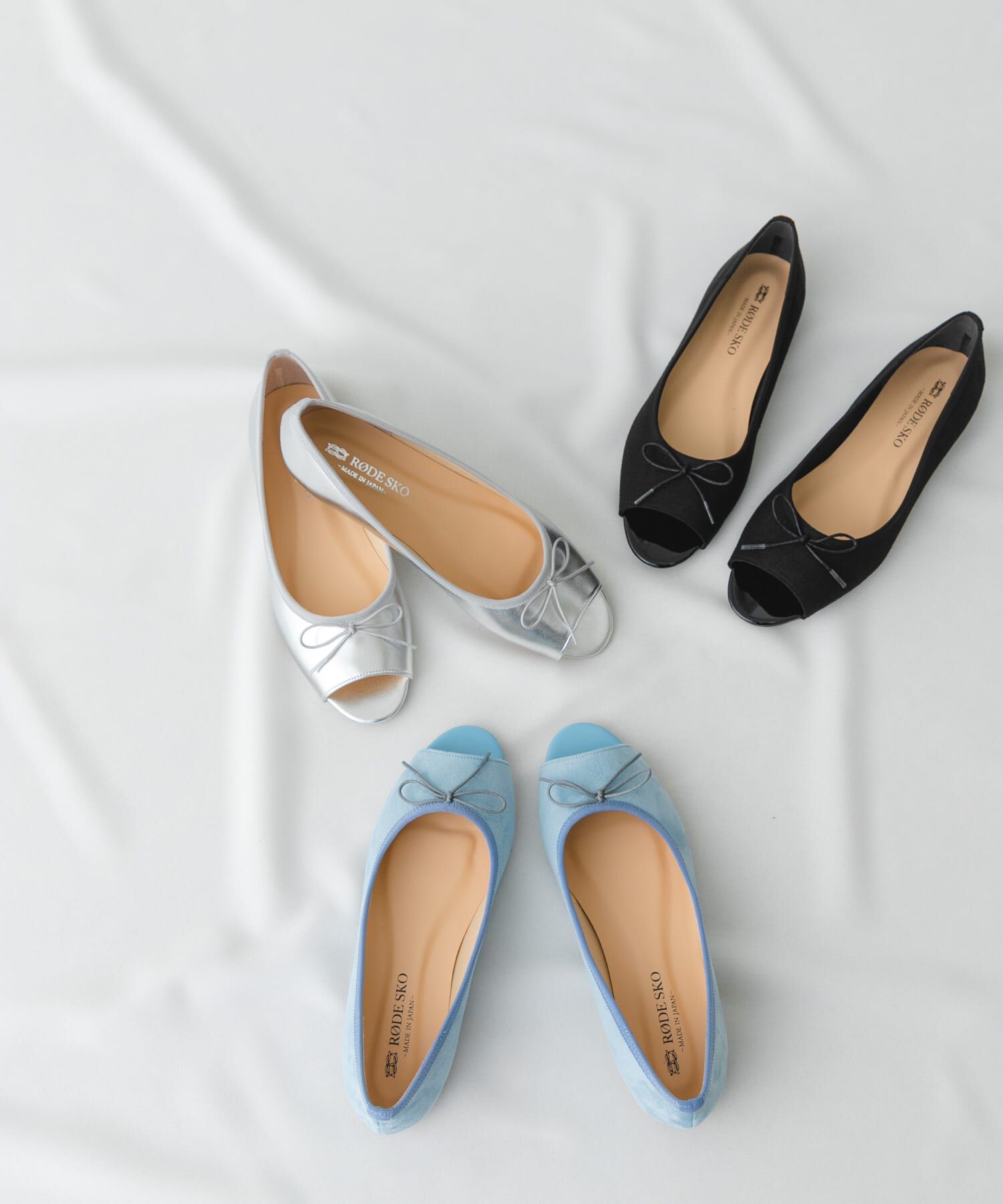 RODE SKO「『MADE IN JAPAN』オープントゥリボンパンプス」|パンプス|