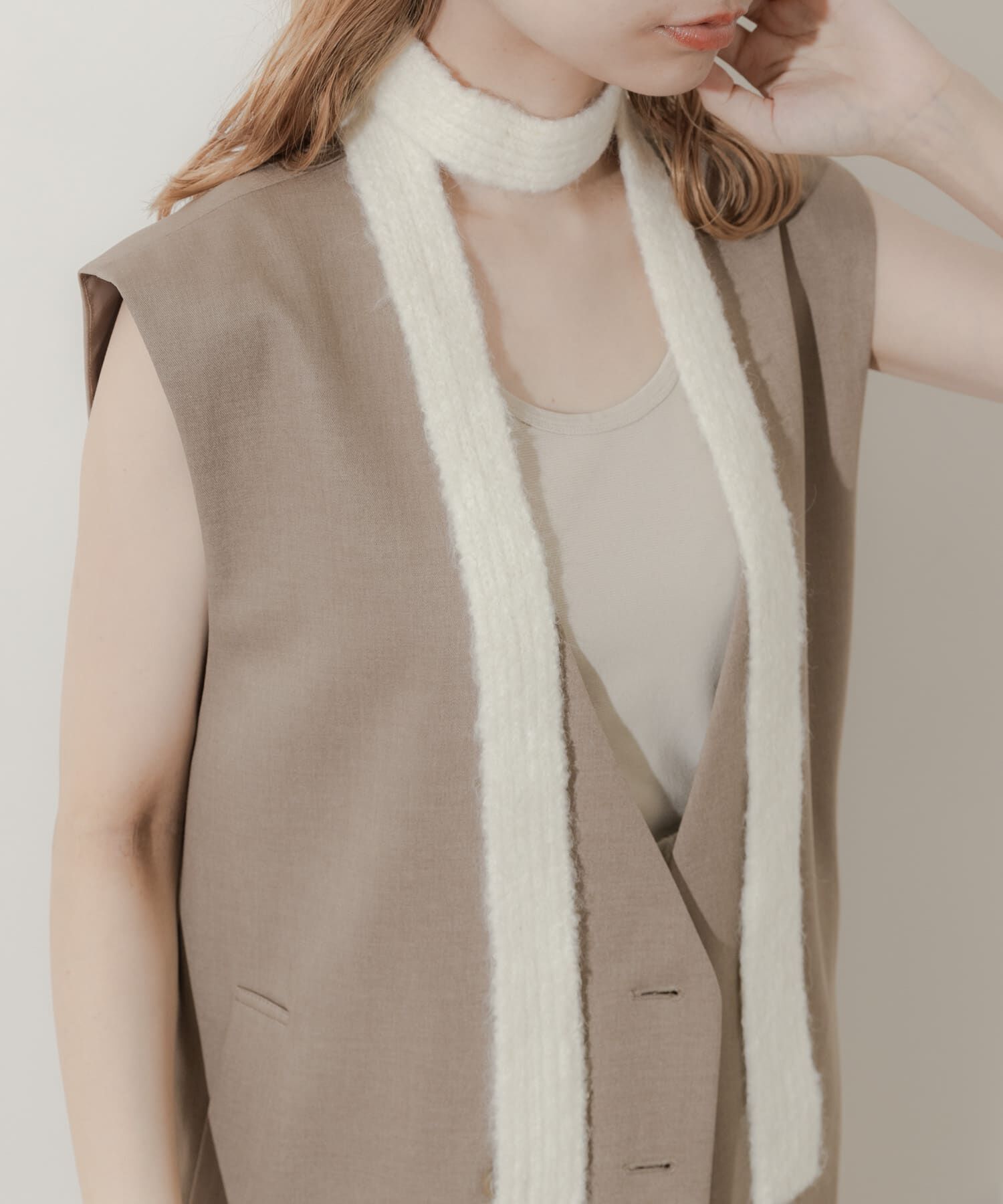 SMELLY「スリムニットマフラー」|マフラー|