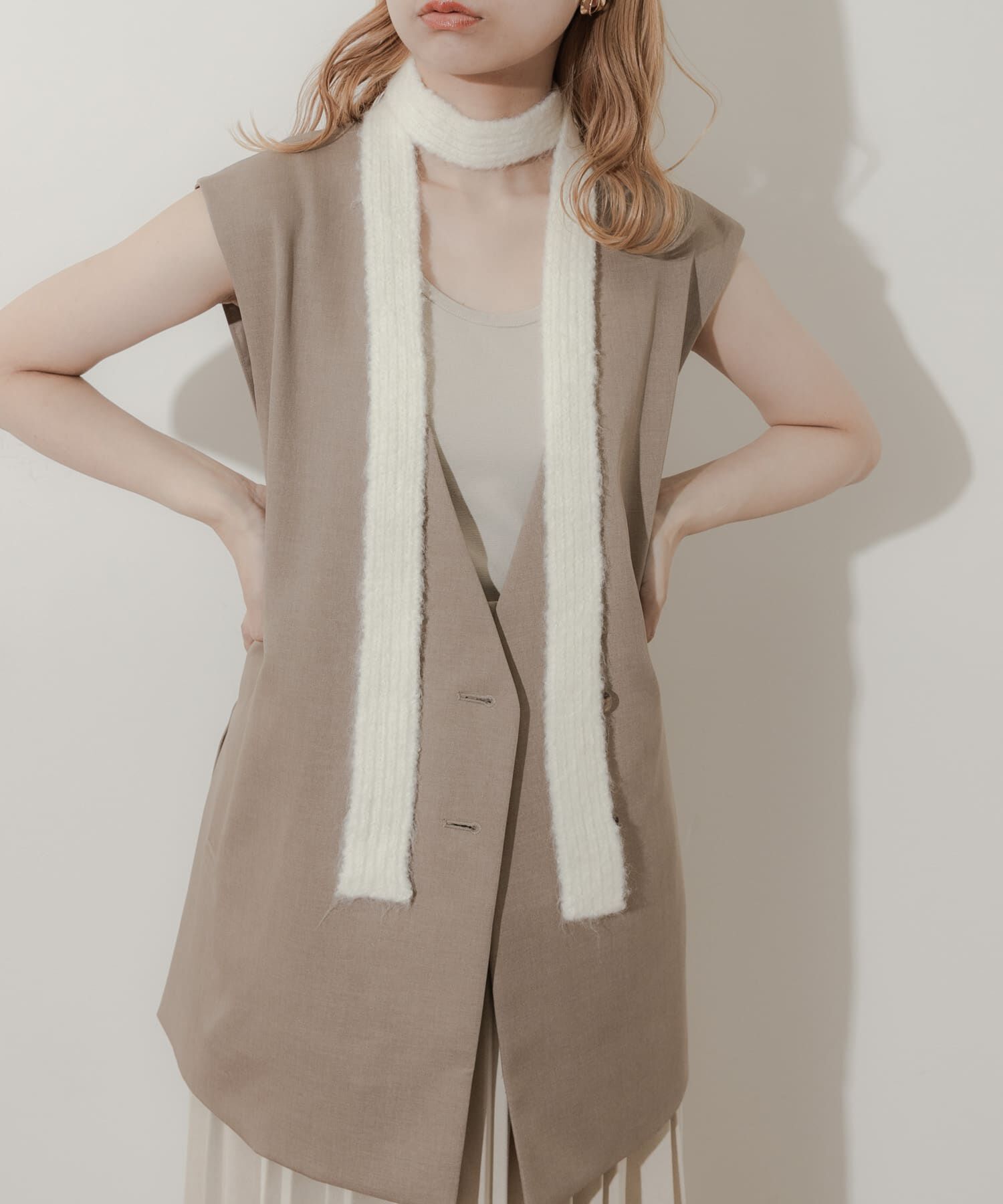 SMELLY「スリムニットマフラー」|マフラー|