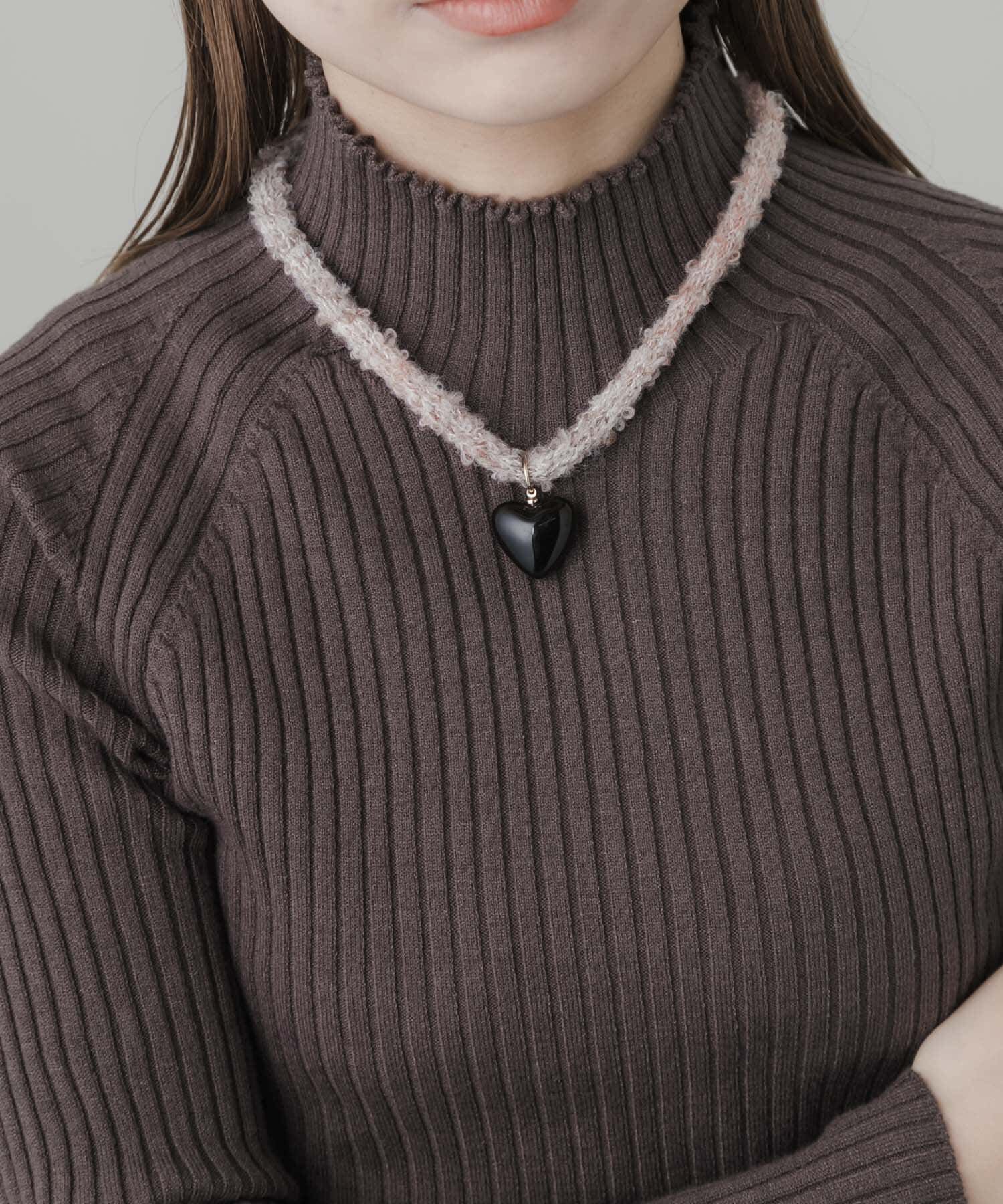 SMELLY「ハートトップニットコードチョーカーネックレス」|ネックレス|