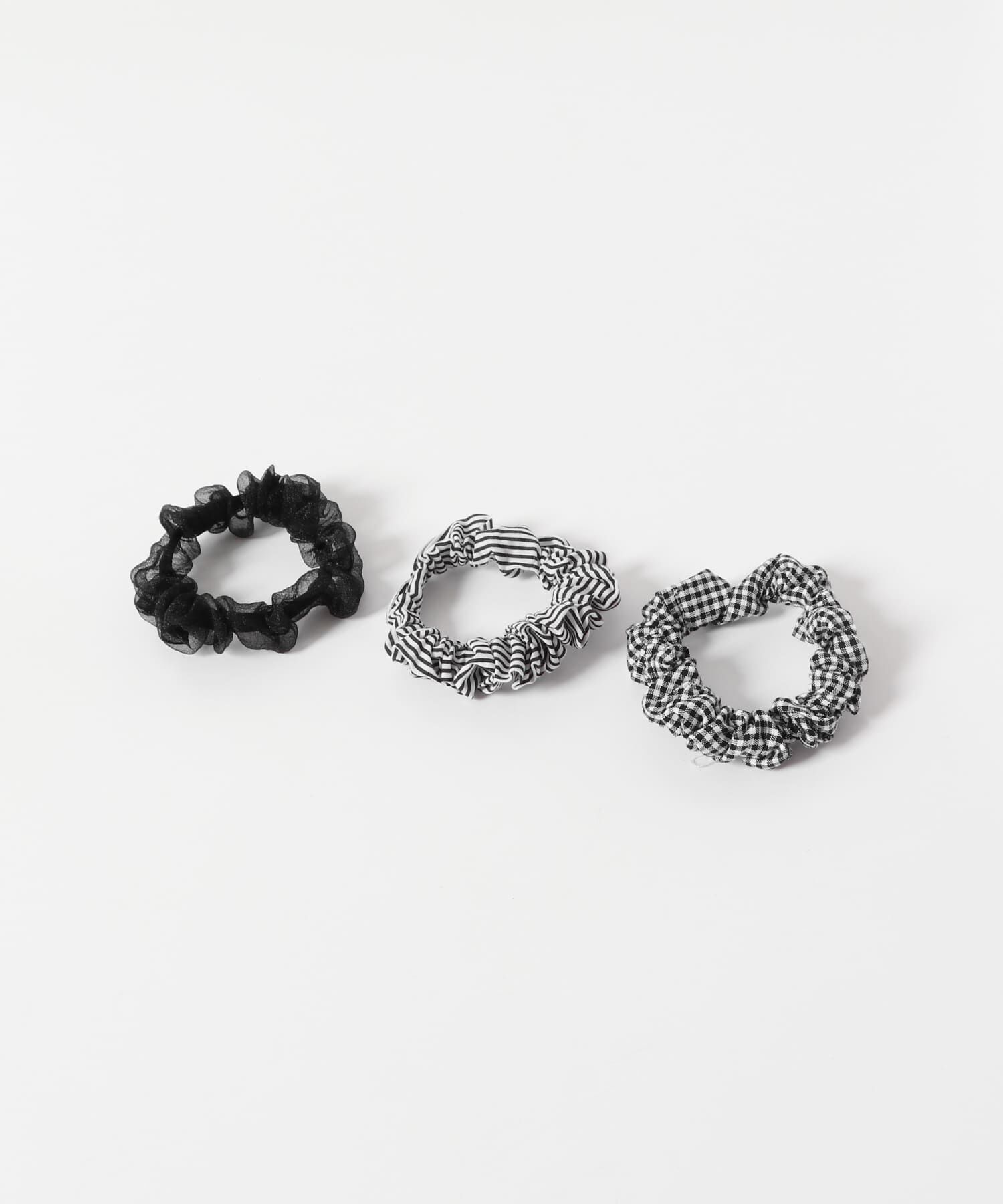 SMELLY「ギンガムチェック3セットヘアゴム」|ヘアゴム・シュシュ|