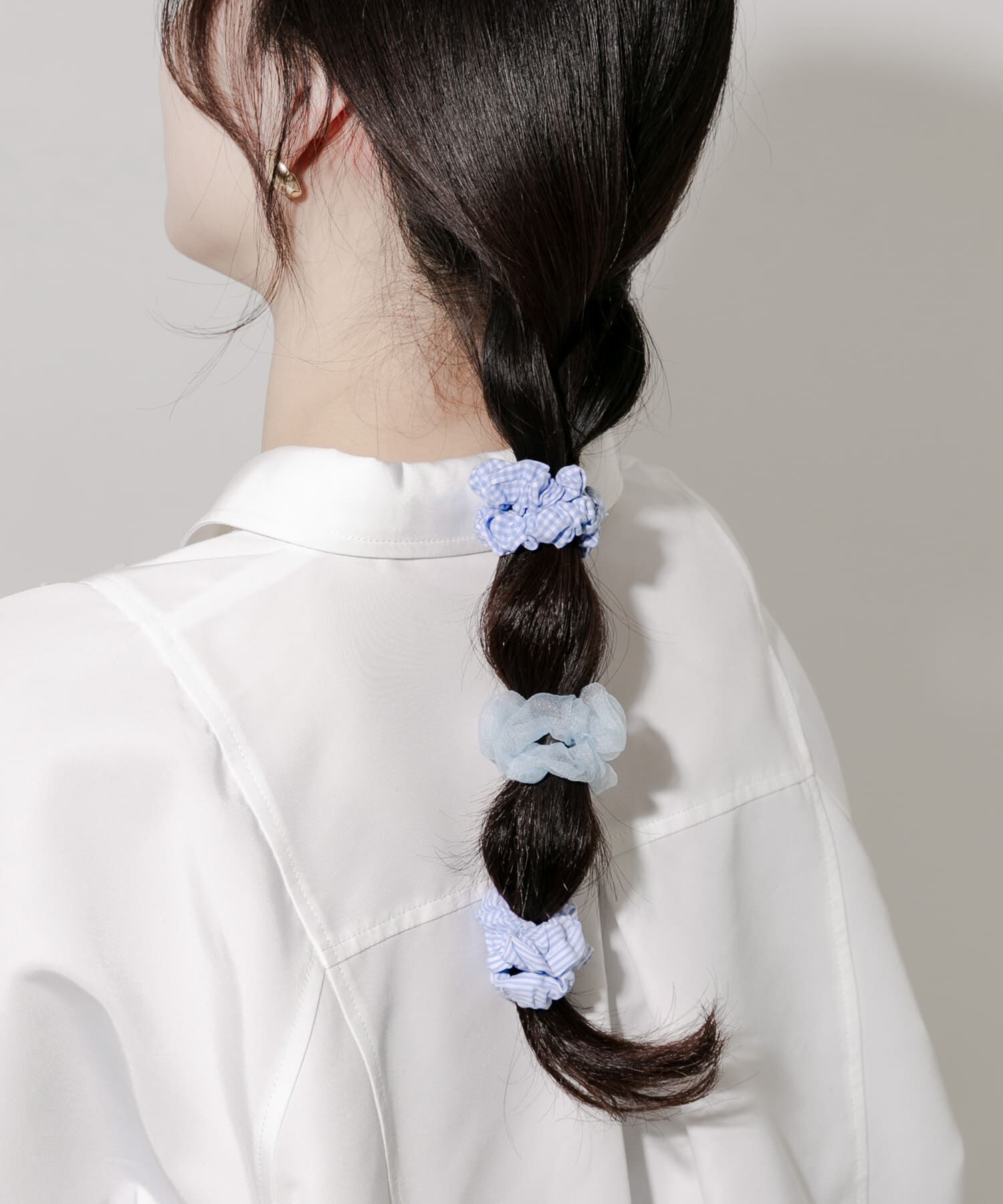 SMELLY「ギンガムチェック3セットヘアゴム」|ヘアゴム・シュシュ|