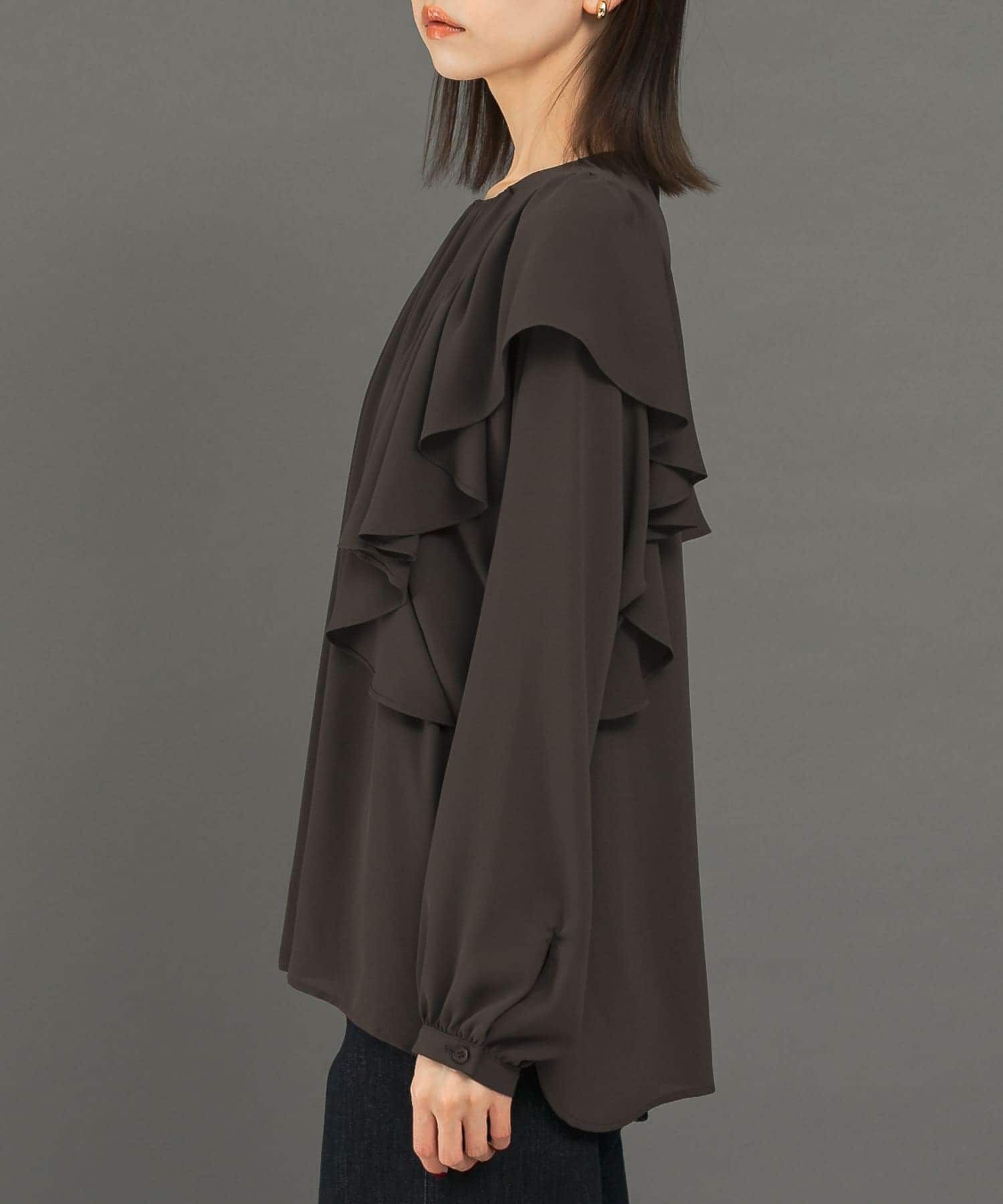 URBAN RESEARCH ROSSO「フリルラッフルブラウス」|シャツ・ブラウス|