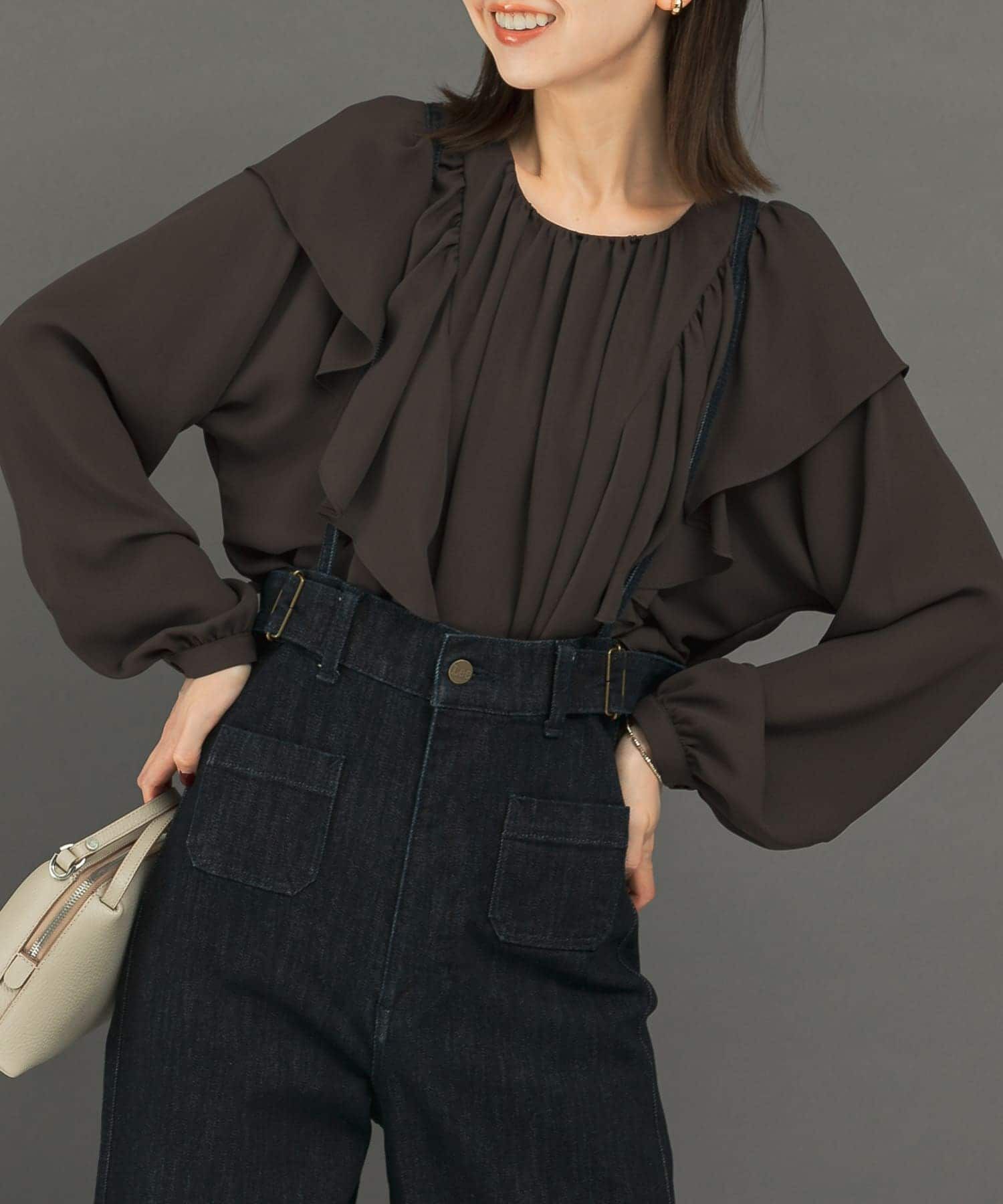 URBAN RESEARCH ROSSO「フリルラッフルブラウス」|シャツ・ブラウス|