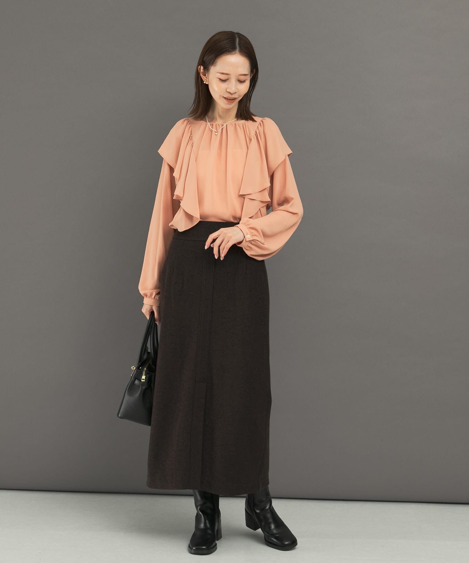 URBAN RESEARCH ROSSO「フリルラッフルブラウス」|シャツ・ブラウス|