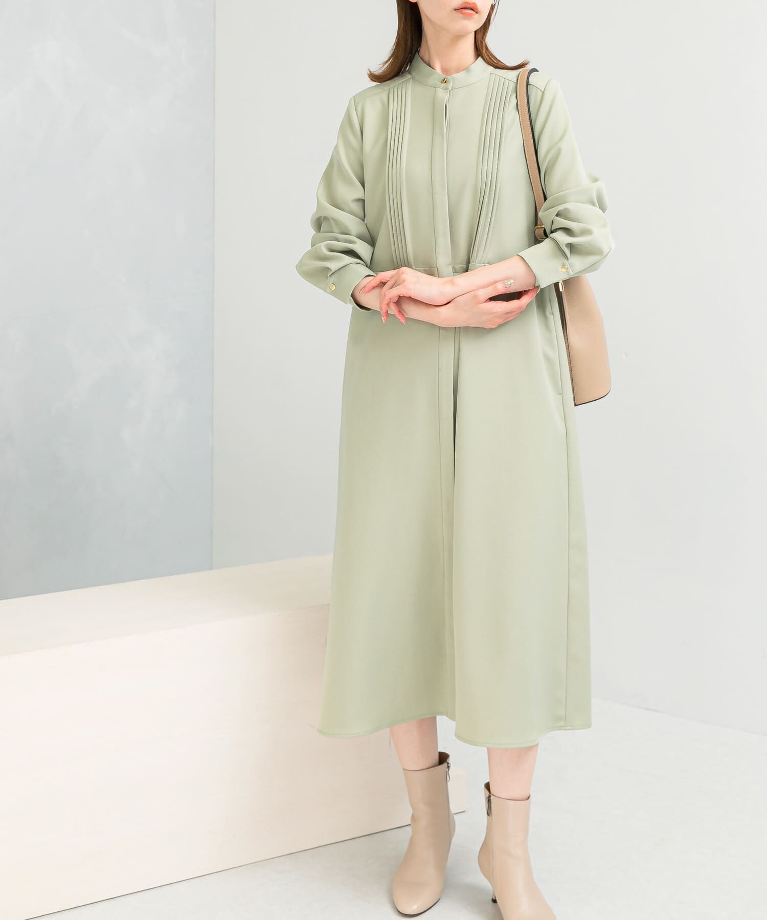 URBAN RESEARCH ROSSO「ピンタックストレートワンピース」|ワンピース|