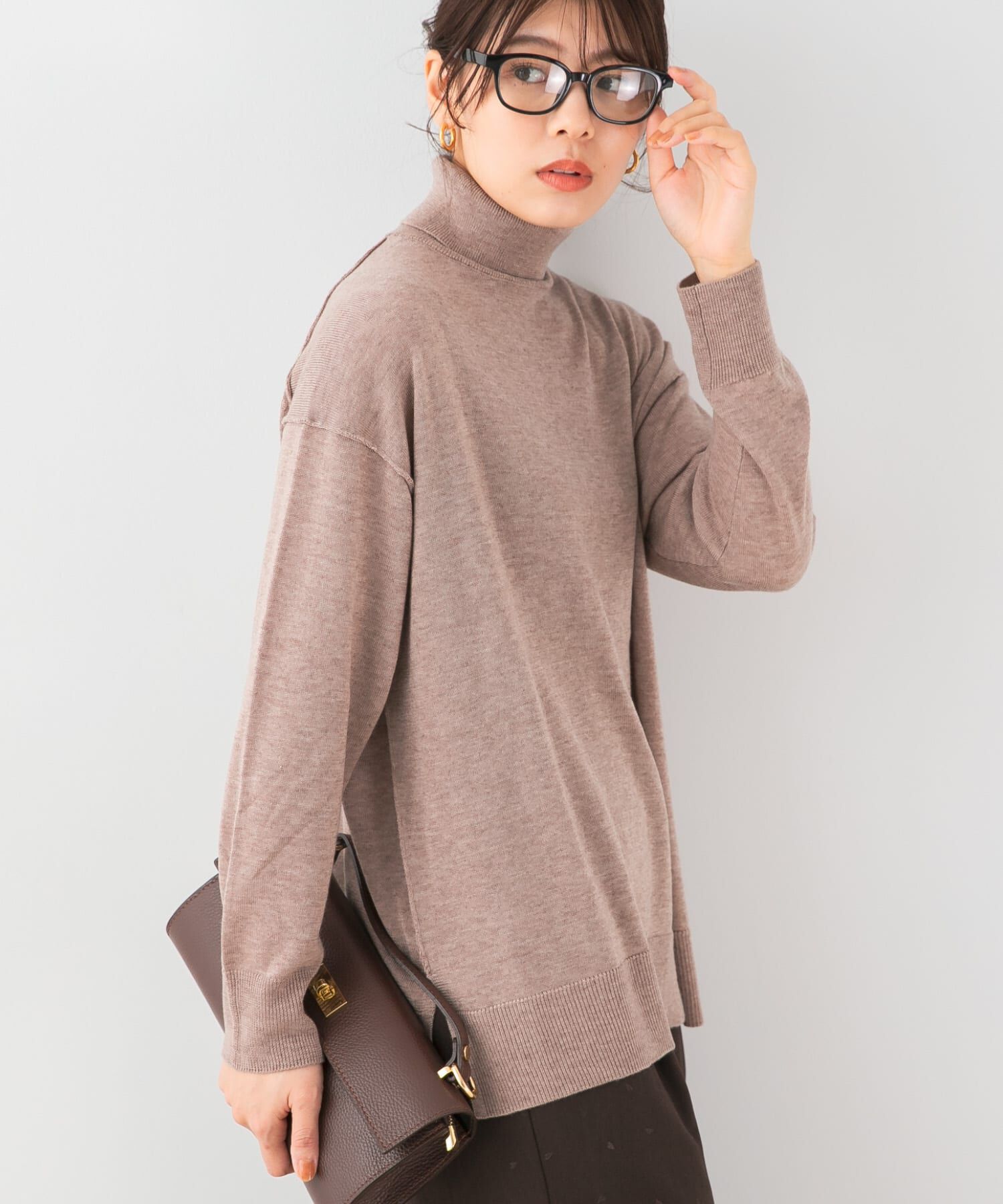 URBAN RESEARCH ROSSO「F by ROSSO　ウォッシャブル抗ピルタートルニット」|ニット・セーター|