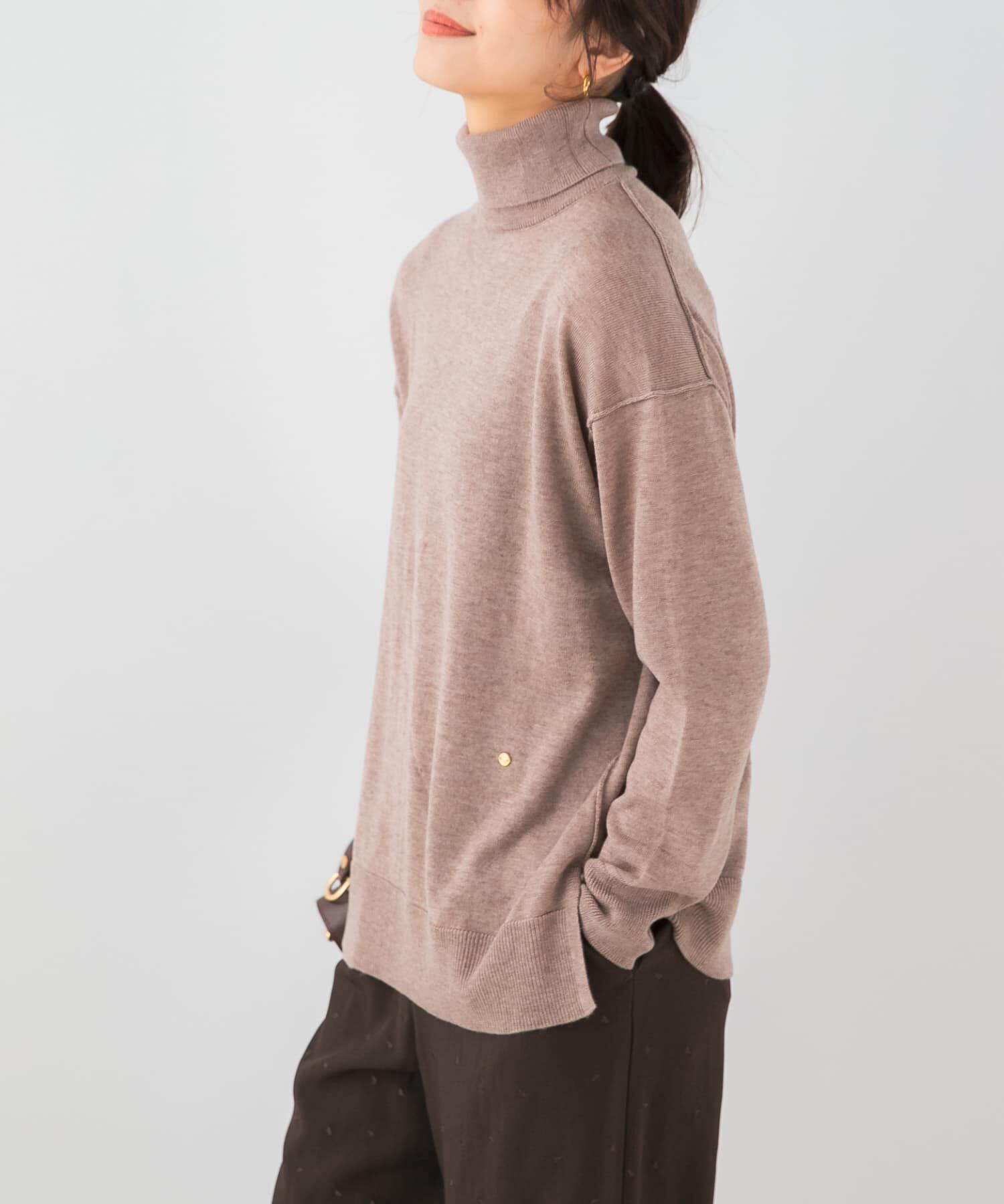 URBAN RESEARCH ROSSO「F by ROSSO　ウォッシャブル抗ピルタートルニット」|ニット・セーター|