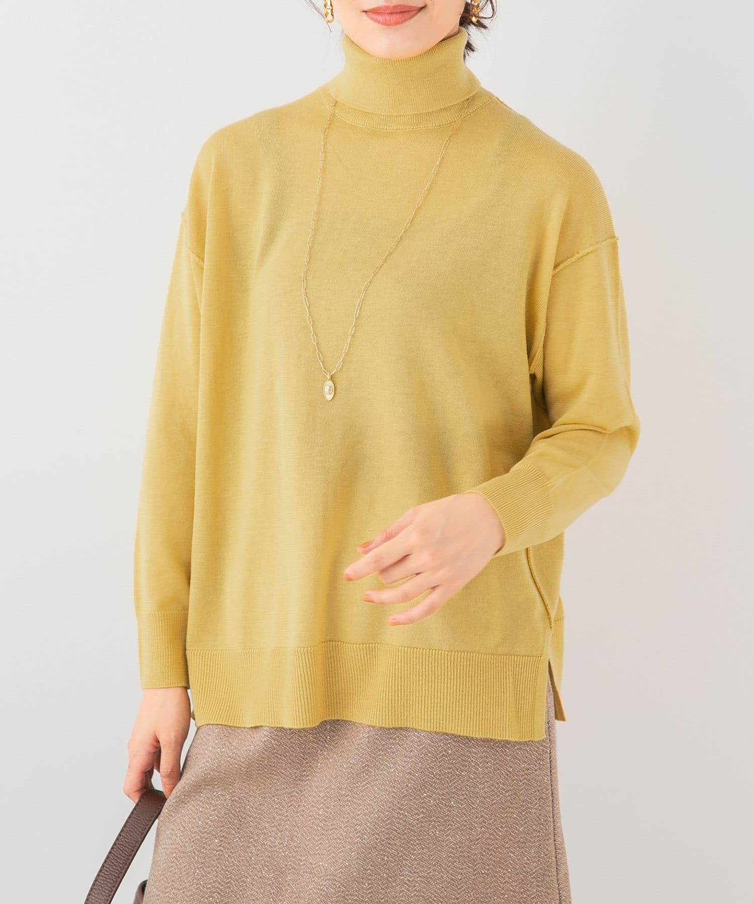 URBAN RESEARCH ROSSO「F by ROSSO　ウォッシャブル抗ピルタートルニット」|ニット・セーター|