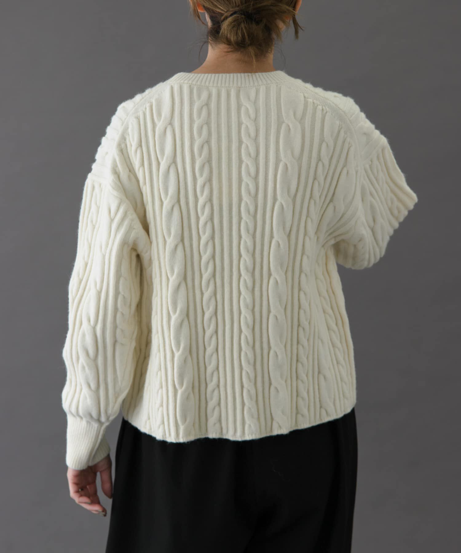 URBAN RESEARCH DOORS「FORK&SPOON　ケーブルニットプルオーバー」|ニット・セーター|