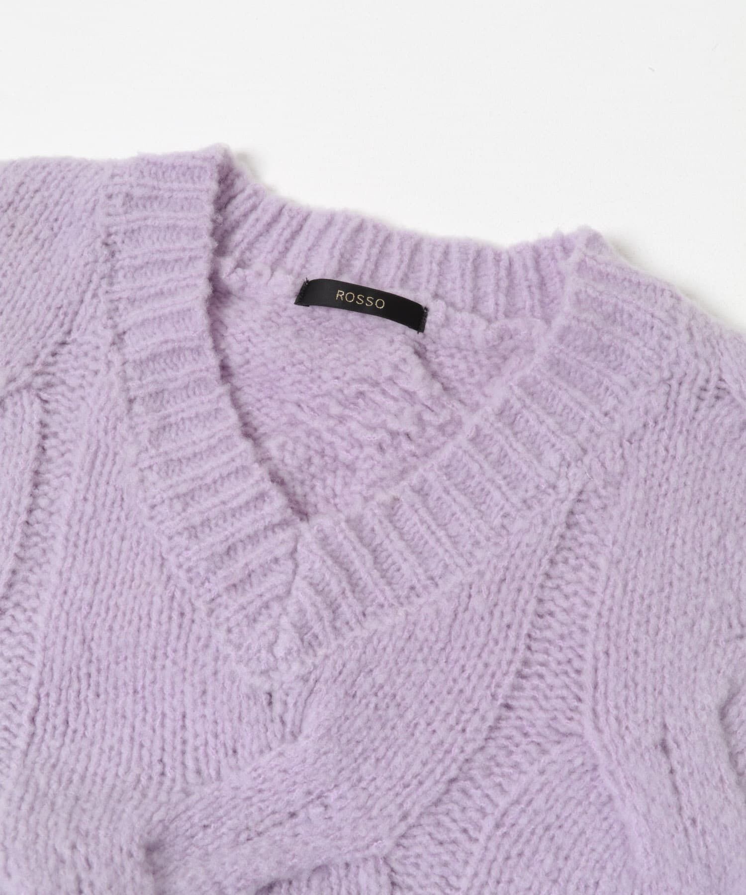 URBAN RESEARCH ROSSO「ウールカシミヤケーブル編オーバーニット」|ニット・セーター|