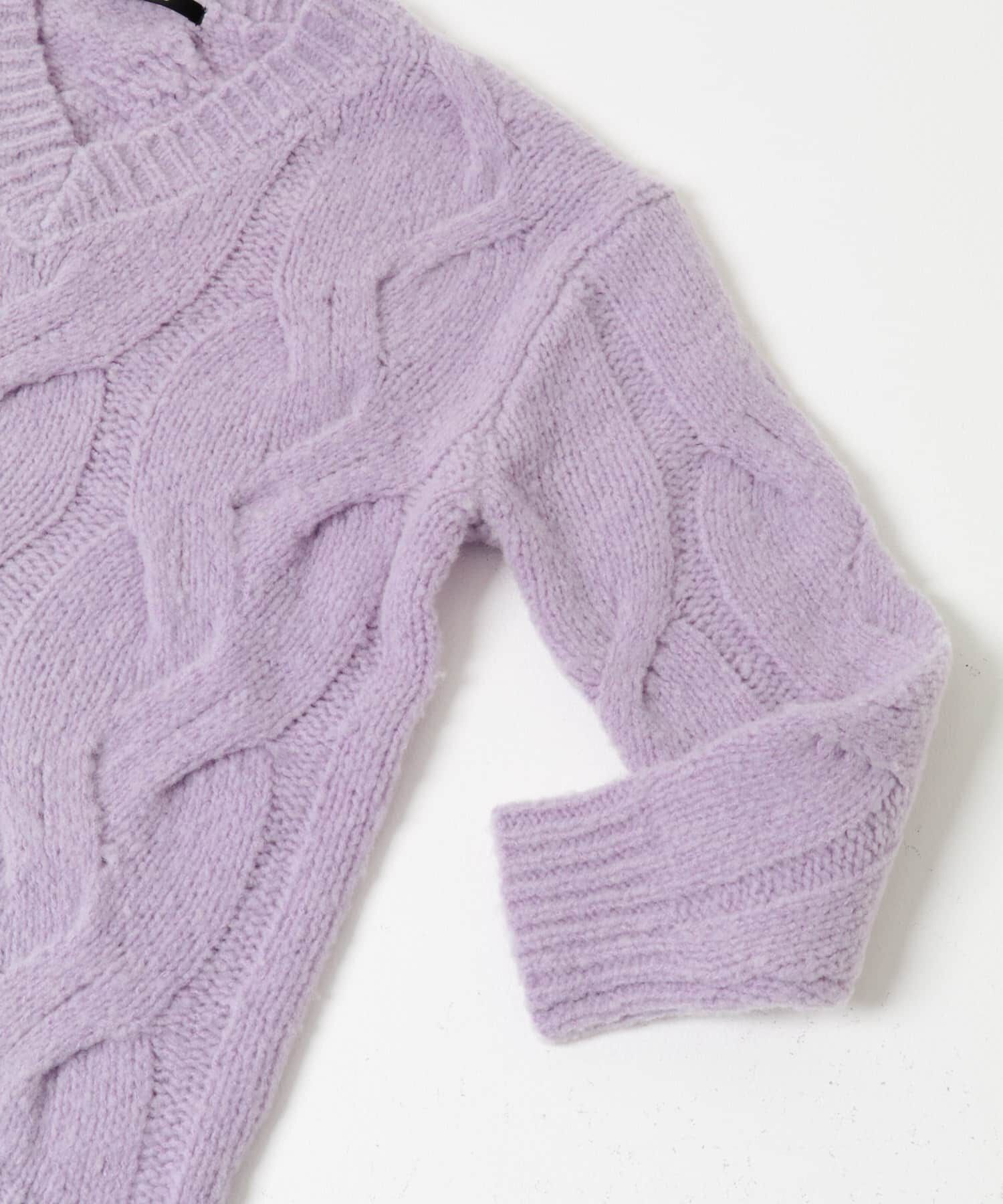 URBAN RESEARCH ROSSO「ウールカシミヤケーブル編オーバーニット」|ニット・セーター|