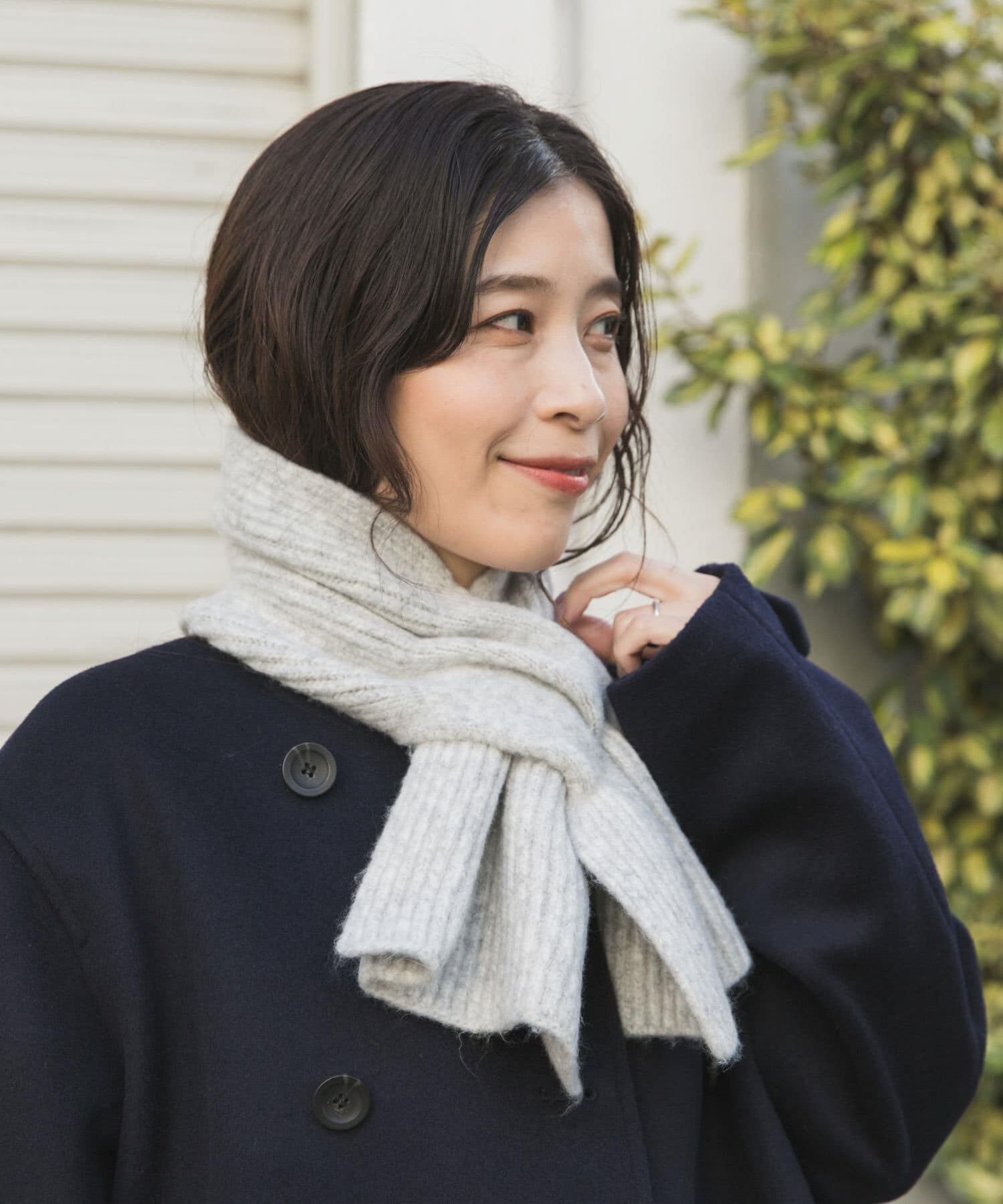 URBAN RESEARCH DOORS「ニットティペット」|ストール|グレー