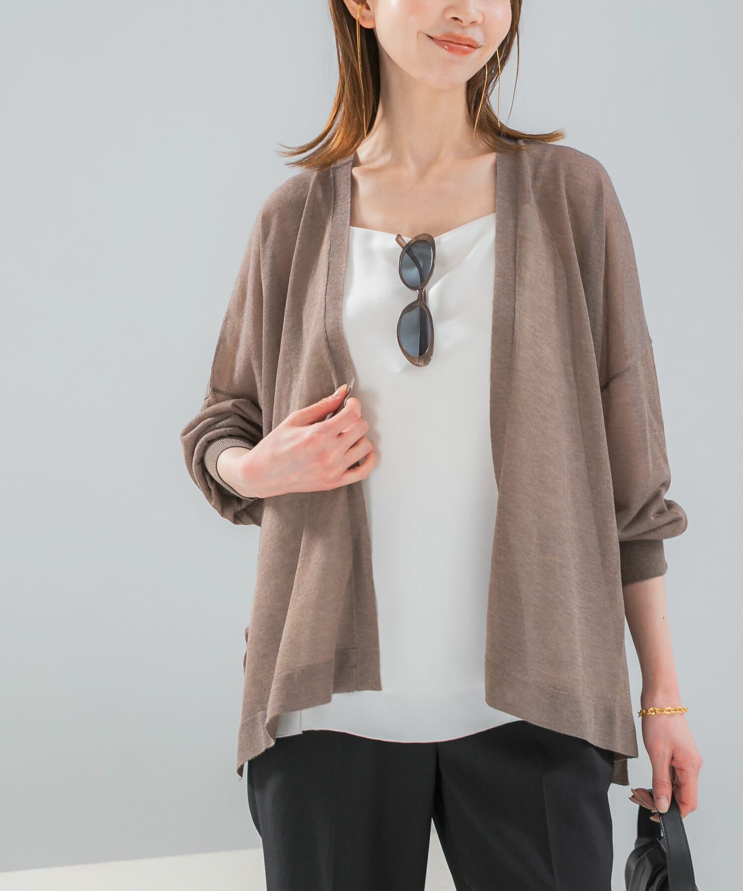 URBAN RESEARCH ROSSO「接触冷感シアーカーディガン」|カーディガン|