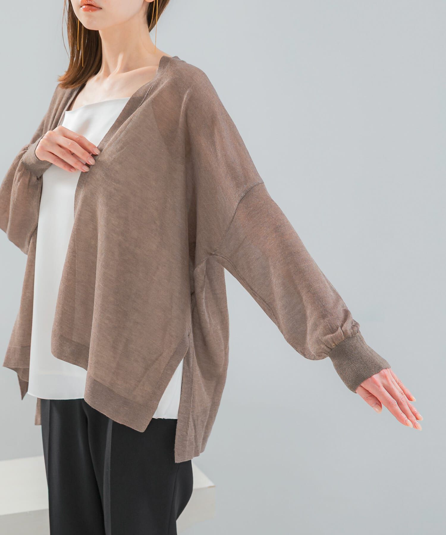 URBAN RESEARCH ROSSO「接触冷感シアーカーディガン」|カーディガン|