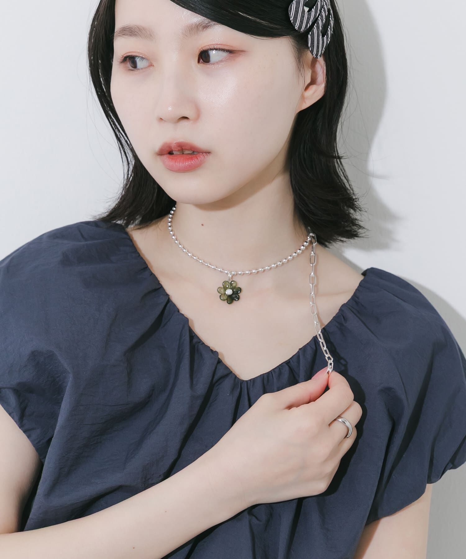 SMELLY「カラーフラワーマルチWAYネックレス」|ネックレス|