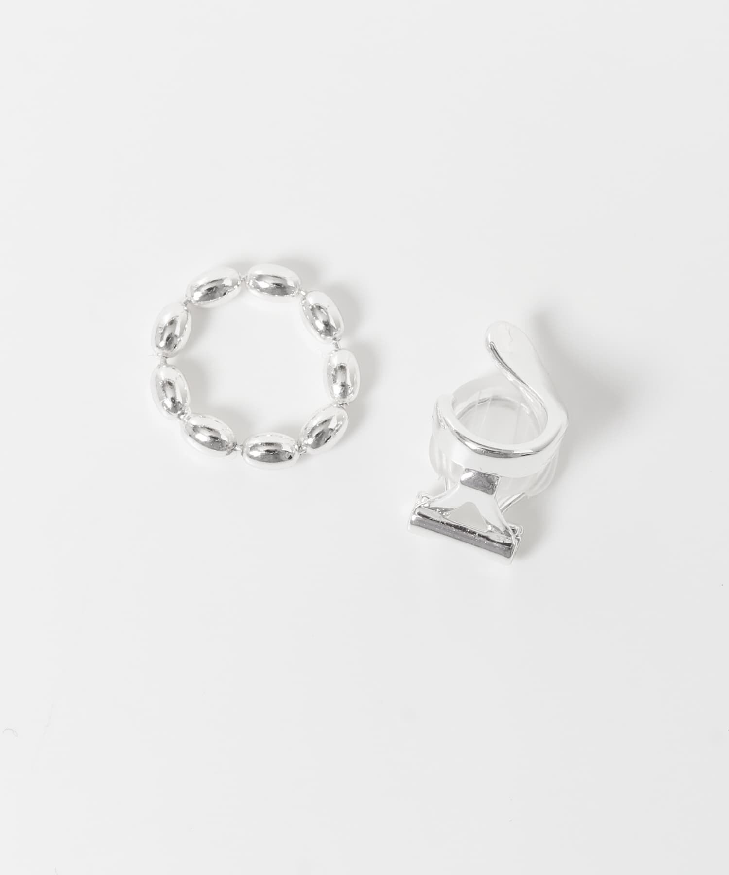 SMELLY「カーブラインラウンドチェーンイヤリング」|イヤリング|