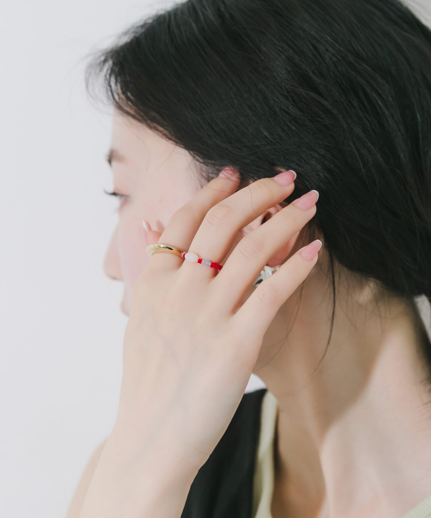 SMELLY「カラービーズ2セットリング」|リング|